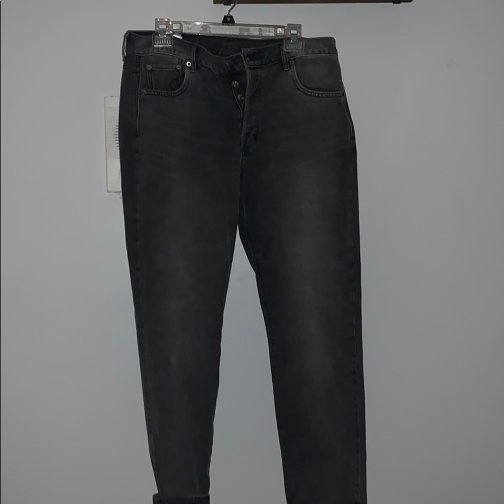 Black American eagle mom jeans